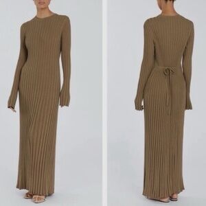 Dissh Ada Knit Dress Khaki